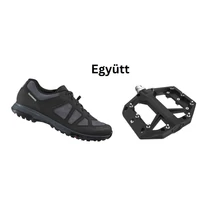 Shimano Cipő Túra Et300 Férfi Fekete + Pedál Platform Pd-Gr400 Fekete