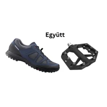 Shimano Cipő Túra Et300 Férfi Tengerészkék + Pedál Platform Pd-Gr400 Fekete