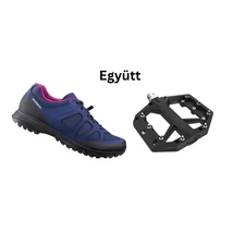 Shimano Cipő Túra Et300 Női Lila + Pedál Platform Pd-Gr400 Fekete
