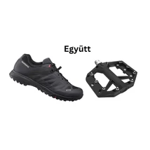 Shimano Cipő Túra Et500 Férfi Fekete + Pedál Platform Pd-Gr400 Fekete