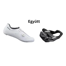 Shimano Cipő Országúti Rc300 Férfi Fehér + Pedál Spd-Sl Pdrs500 Stoplival