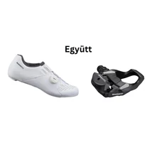Shimano Cipő Országúti Rc300 Női Fehér + Pedál Spd-Sl Pdrs500 Stoplival