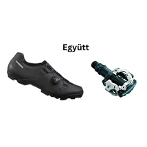 Shimano Cipő Mtb Xc300 Férfi Fekete + Pedál Spd Pdm520 Fekete Stoplival