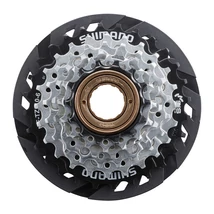 Shimano Fogaskoszorú Menetes 6-os 14-28F MFTZ5106 Ezüst / Fek. +Küllővédő Tárcsa