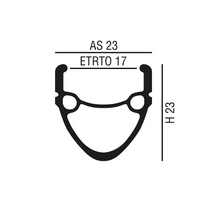 VeloGo Abroncs 20" (406) 36H alu df. fekete MI