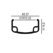 VeloGo Abroncs 20" (406) 36H alu szimpla ezüst AN