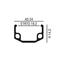 VeloGo Abroncs 26" (559) 36H alu szimpla ezüst SI