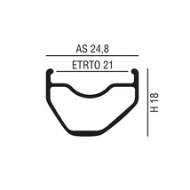 VeloGo Abroncs 26&quot; (559) 32H alu df. fek. PXLCC DISK