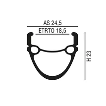 VeloGo Abroncs 28" (622) 36H alu df. fek. MIXL V-fék