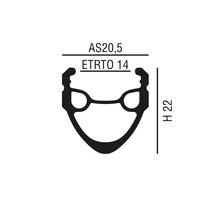 VeloGo Abroncs 28" (622) 36H alu df. fekete LS4 országuti