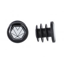 XLC Kormányvég dugó fekete refl.24/22mm GR-X03