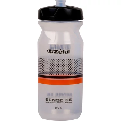 Zefal Kulacs Sense M65 - 650Ml Menetes Átlátszó (Fekete/Narancs)