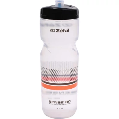Zefal Kulacs Sense M80 - 800Ml Menetes Átlátszó (Fekete/Narancs)