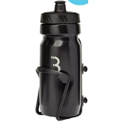 BBB Cycling kerékpáros kulacstartó és kulacs szettben BBC-03 Combo FuelTank Comptank, matt fekete/fehér