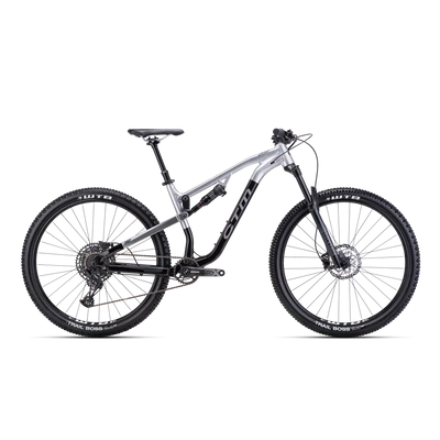 CTM Skaut 2.0 férfi Fully Mountain Bike fényes fekete / ezüst