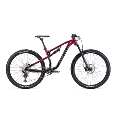 CTM Skaut 3.0 férfi Fully Mountain Bike fényes fekete / gyöngyház bordó