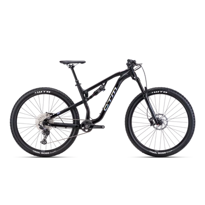 CTM Skaut 3.0 férfi Fully Mountain Bike fényes fekete / matt fekete / hologram