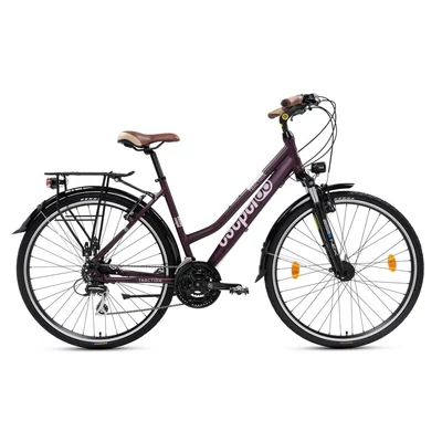 Csepel Trc 250 28/17 24sp Agydin 21 Női Trekking Kerékpár padlizsán