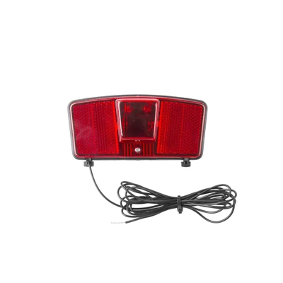 Csepel Lámpa Hátsó Dinamós 2 Led Csomagtartóra (Vezetékkel) Piros