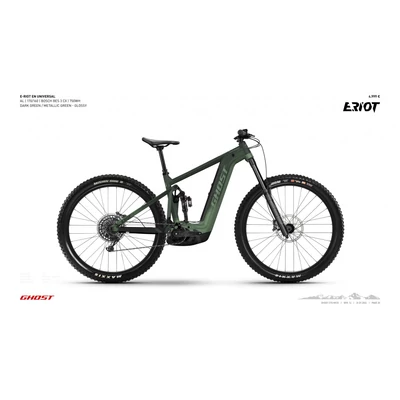 GHOST E-Riot EN AL 170/160 Universal B750 férfi E-Bike Green