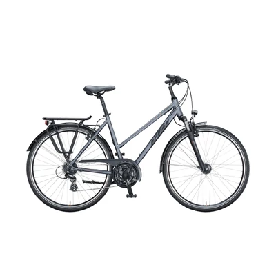 KTM Life Joy 2022 női Trekking Kerékpár trapez váz Steelgrey Satine (Black)