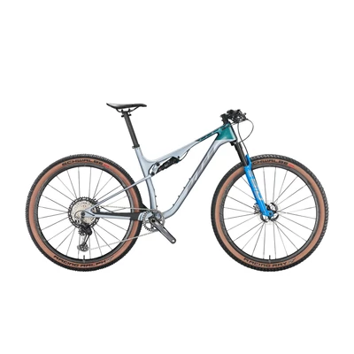 KTM Scarp Prime 2022 férfi Fully Mountain Bike azzuro silver (green purple flip+grey)