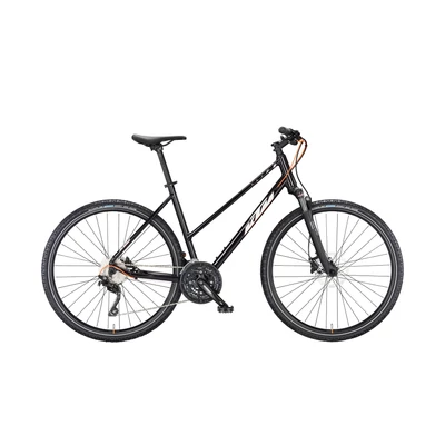 KTM X-Life Action 2023 női Cross Kerékpár flaming black (silver matt + orange matt)