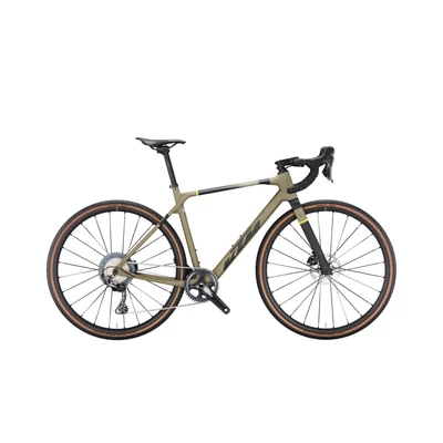 KTM X-Strada Elite 2023 férfi Gravel Kerékpár olive grey matt (black+yellow)