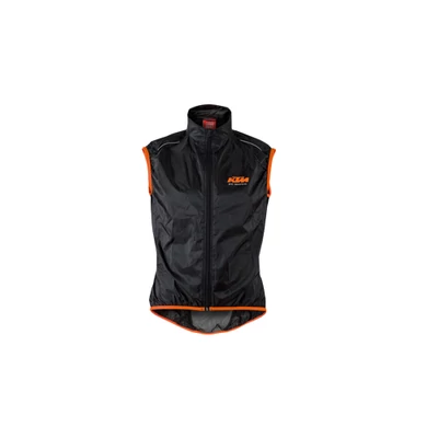 KTM Mellény Windblocker FL ärmellos Gr fekete