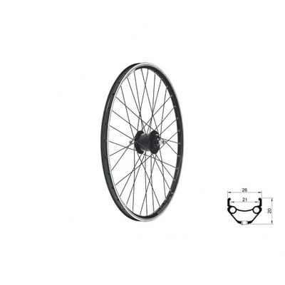 Kellys Fűzött első kerék Draft Dynamo V-brake, 26&quot;, black