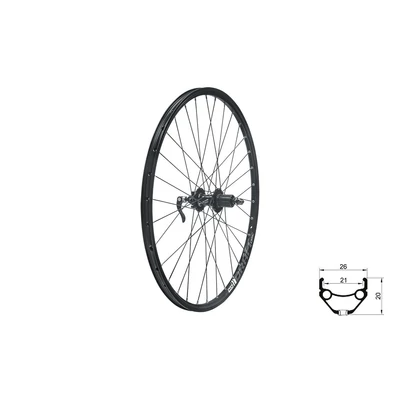 Kellys Fűzött hátsó kerék KLS DRAFT DSC R, 27,5, black