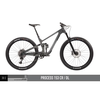 Kona 36e Process 153 CR/DL 29 2023 Fully Mountain Bike dark chrome