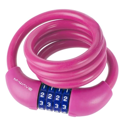 M-wave Zár Spirál Számzáras 12X1000Mm Szilikon Pink 