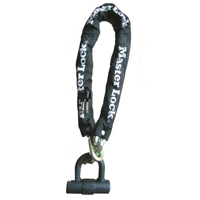 Masterlock Lakat 8234 Láncos Mini U-lakattal fekete 90cmx10mm