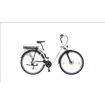 Neuzer Zagon E-Trekking MXUS teleszkópos villával női E-bike fehér-arany-fekete