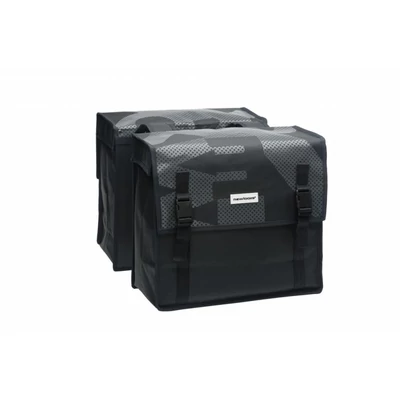 Kerékpáros táska Newlooxs Dupla Bisonyl Basic fekete 46L