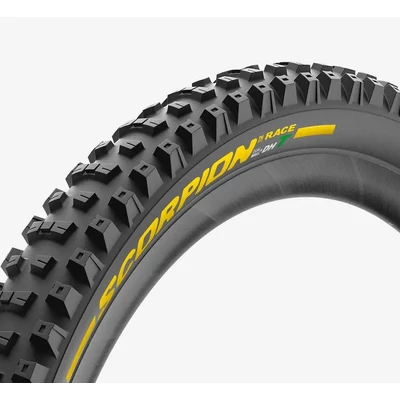 Pirelli Külső Scorpion Race DH T, 27,5 x 2,5, Tubeless ready(belső nélküli), sárga felírattal