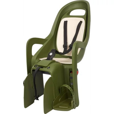 Polisport hátsó gyerekülés Groovy Maxi FF, vázra szerelhető sötétzöld-krém