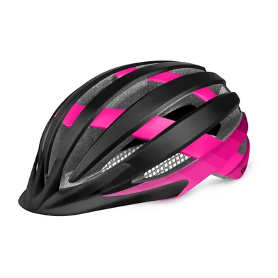 R2 Bukósisak VENTU ATH27D/S Inmold, pink/fekete (52 - 56 cm)