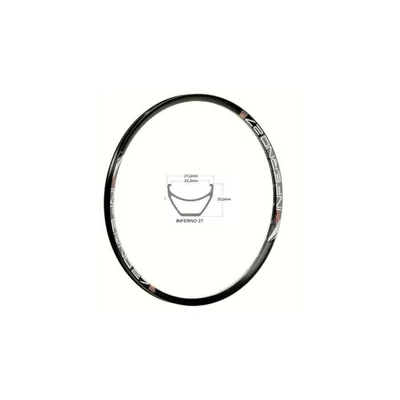 SUNringlé Abroncs INFERNO 27 29" 32h lyukas fekete