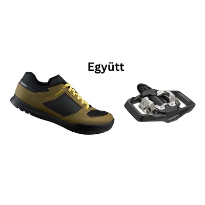 Shimano Cipő Mtb Am501 Férfi Olive + Pedál Spd Pdme700 Stoplival