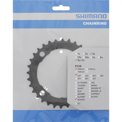 Shimano Lánckerék 32F Fcm361 Fekete