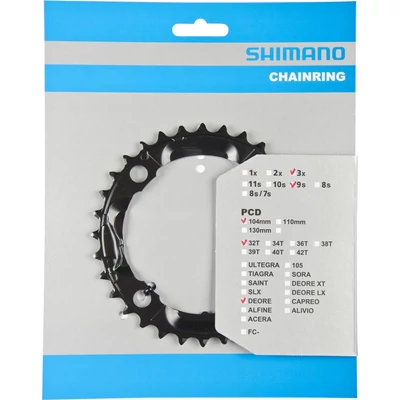 Shimano Lánckerék 32F Fcm590 Fcm552-10 Fcm391 Fekete