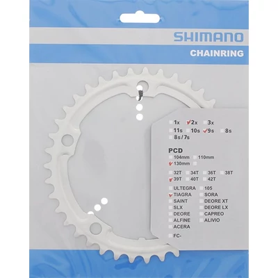 Shimano Lánckerék 39F Fc4500 Ezüst ( Nincs Láncvédő Furat ) 130Mm