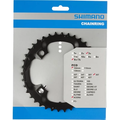 Shimano Lánckerék 38F Fcm361 38F Fekete