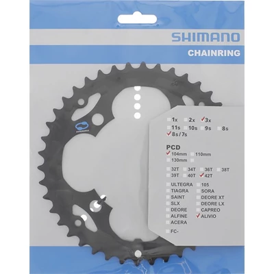Shimano Lánckerék 42F M415 (Fekete)