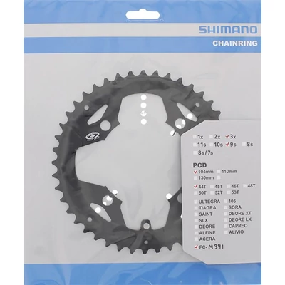 Shimano Lánckerék 44F Fcm391 Acera 9-Seb Fekete