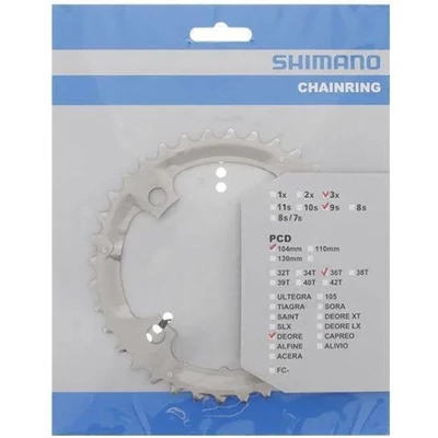 Shimano Lánckerék 36F FCM532 ezüst 3x9 PCD 104MM