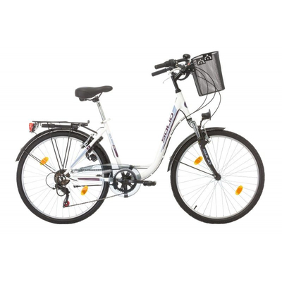 Sprint Solid SOLARA 26″ CITY, 6 sp női City Kerékpár fehér