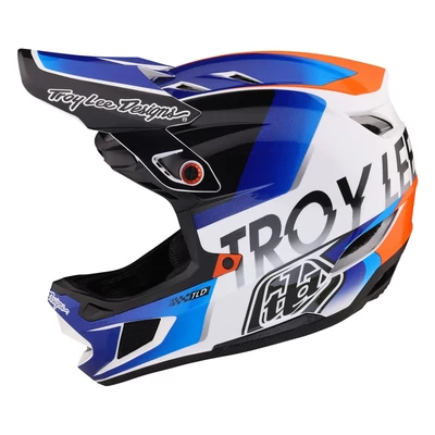 Troy Lee Designs Fejvédő D4 Composite Mips Qualifier White / Blue